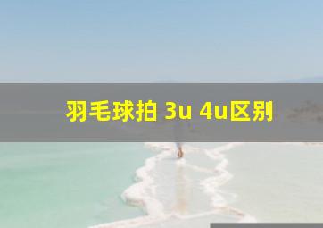 羽毛球拍 3u 4u区别